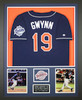 Tony Gwynn Autographed & Framed Blue San Diego Jersey Auto JSA LOA Certified