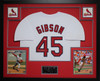 Bob Gibson Autographed and Framed St. Louis Cardinals Jersey
