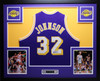 Magic Johnson Autographed and Framed Los Angeles Lakers Jersey