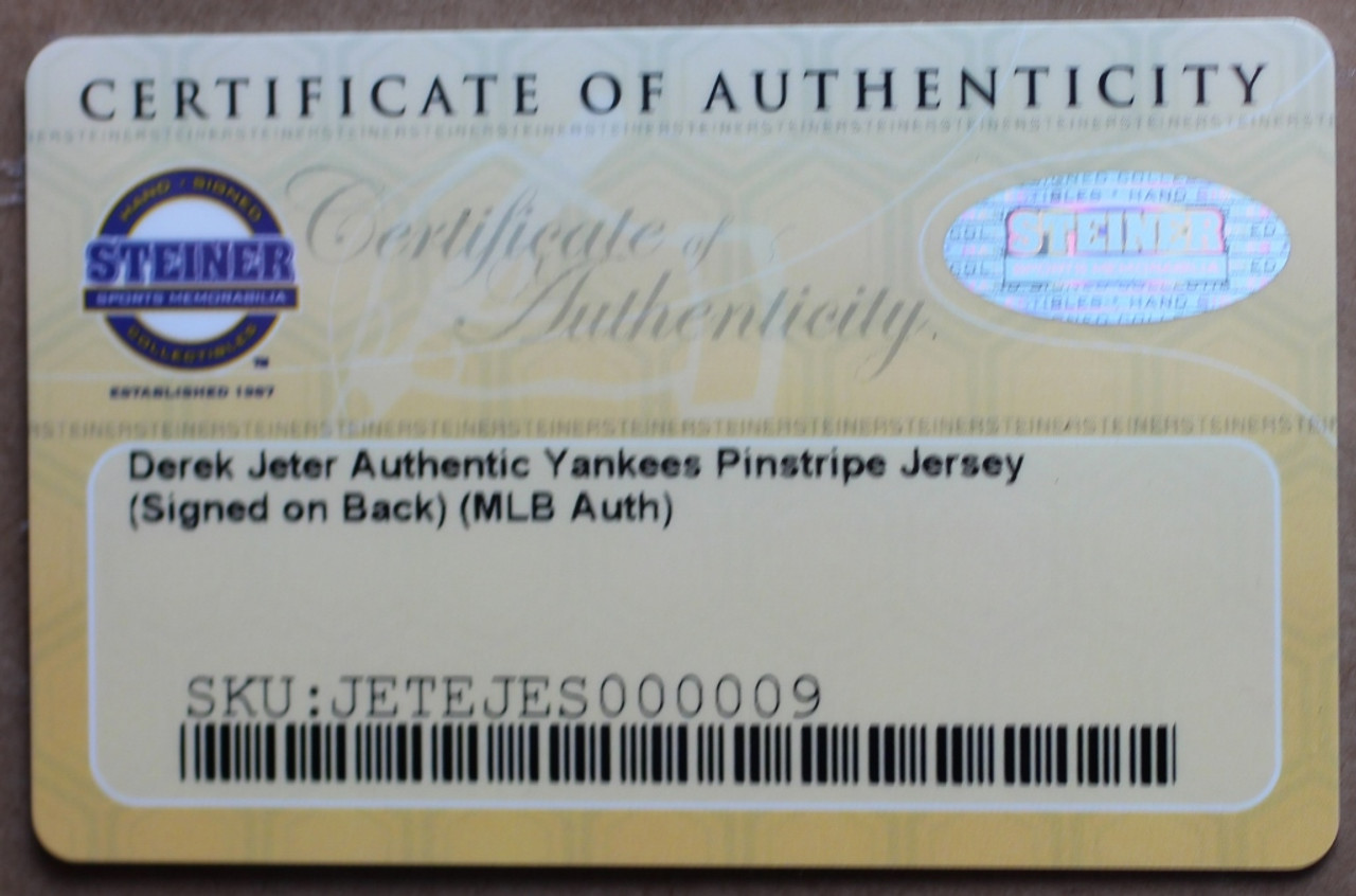 Derek Jeter Autographed and Framed White Yankees Jersey