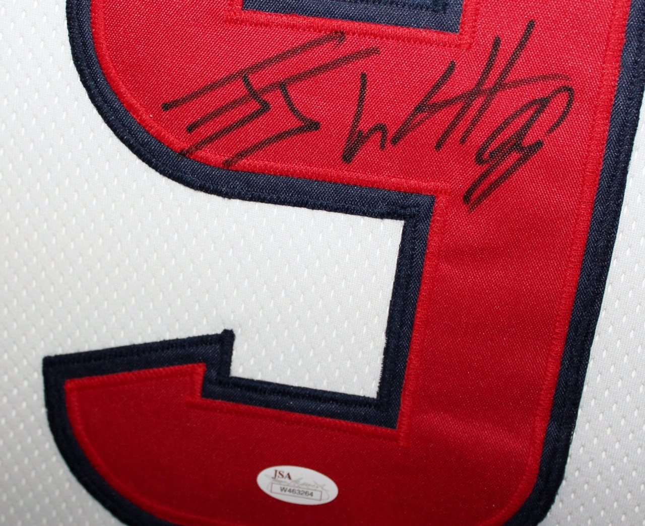 Arian Foster Framed and Autographed White Texans Jersey Auto JSA Certified