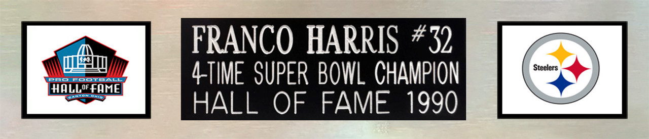 Franco Harris Autographed and Framed Black Steelers Jersey