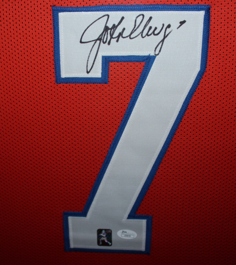 John Elway Autographed and Framed Orange Crush Broncos Jersey