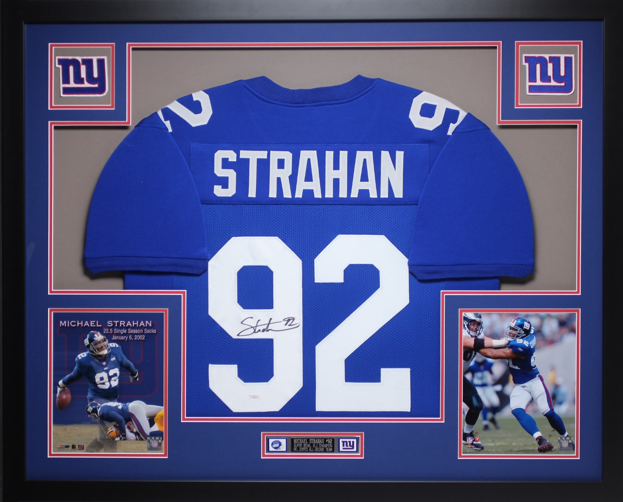 New York Giants Autographed Jerseys, Signed Jerseys, Framed