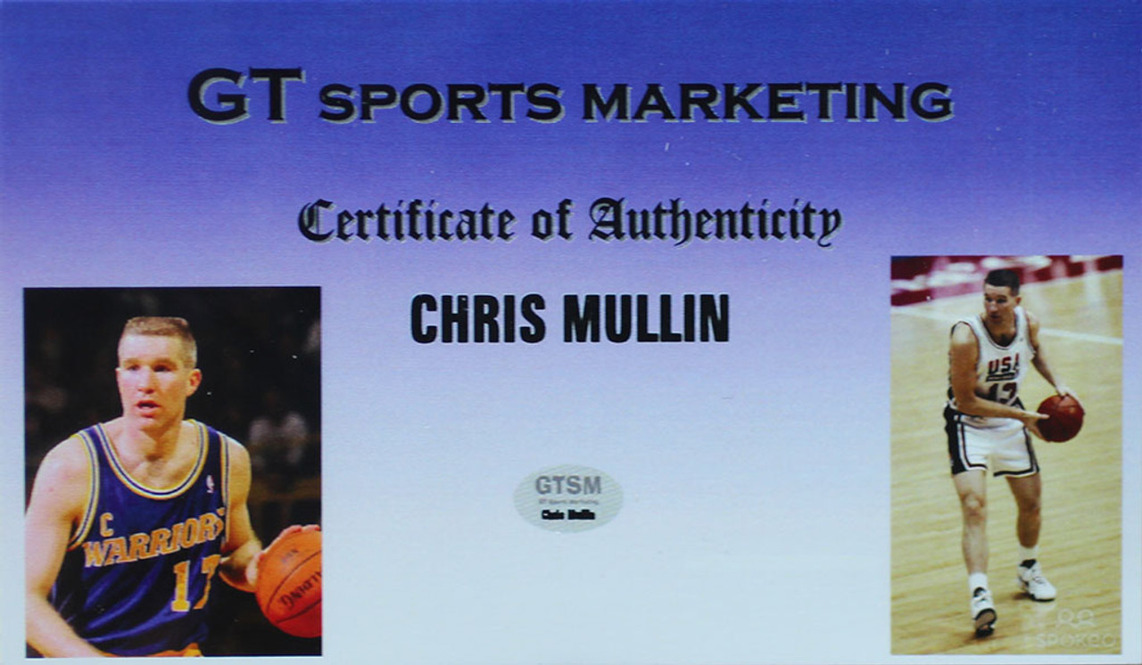 Chris Mullin Autographed and Framed Blue Warriors Jersey