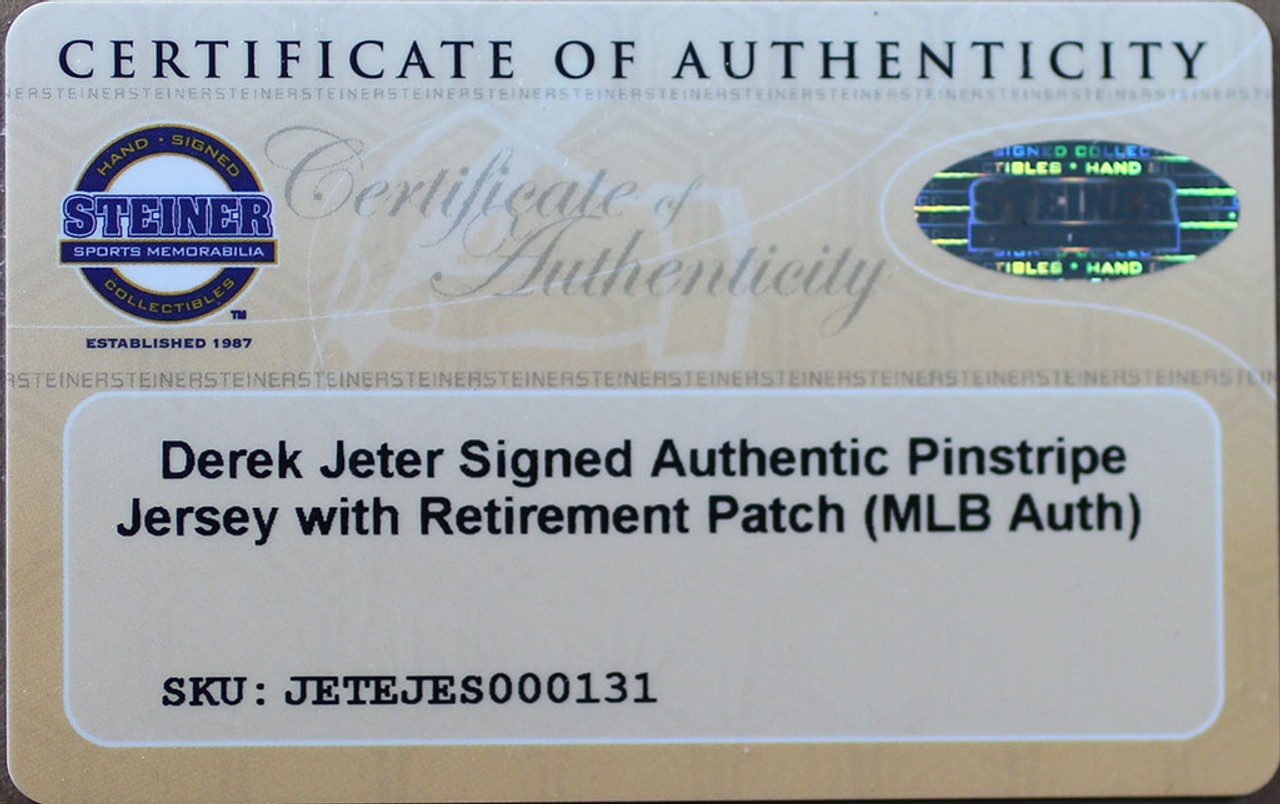 Derek Jeter Signed LE Yankees Majestic Authentic On-Field Jersey With (5) World  Series Patches (MLB Hologram & Steiner COA)