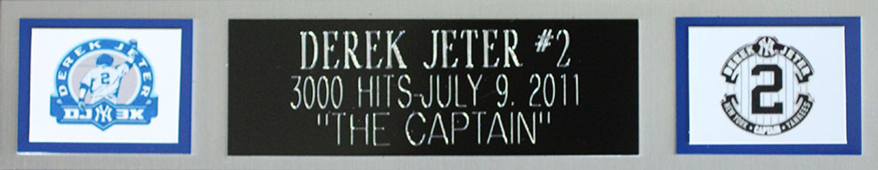 Derek Jeter Signed Yankees 32x40 Custom Framed Jersey Display with