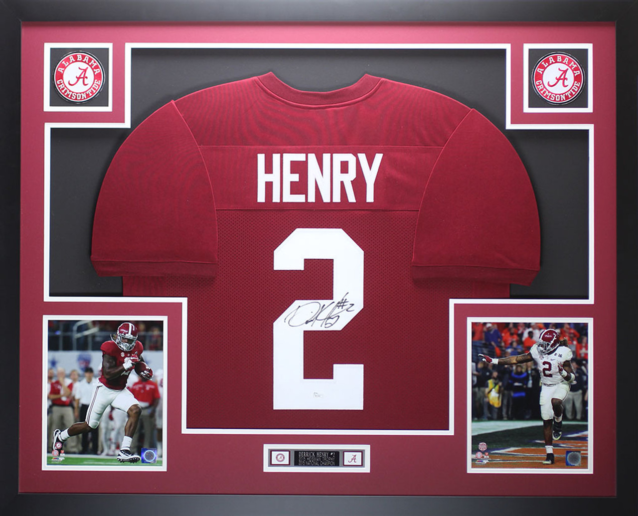 Derrick Henry Autographed and Framed Maroon Alabama Jersey