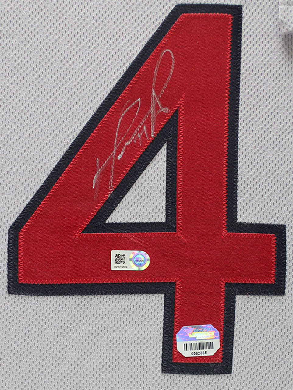 David Ortiz White Boston Red Sox Autographed Mitchell & Ness