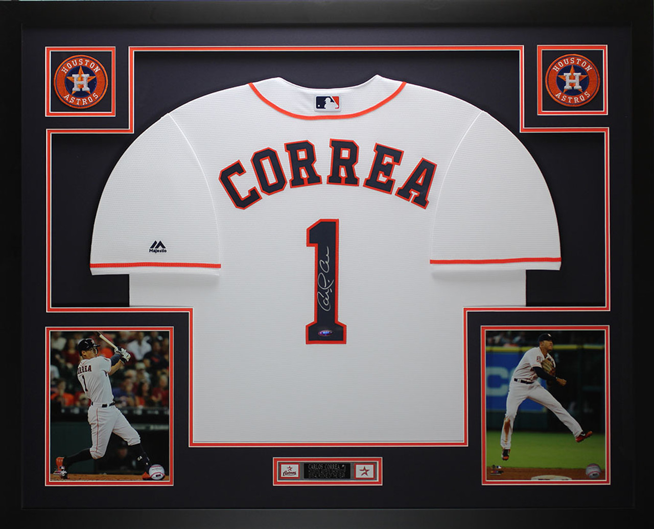 Carlos Correa Autographed and Framed White Astros Jersey Auto Tristar COA  D1-L