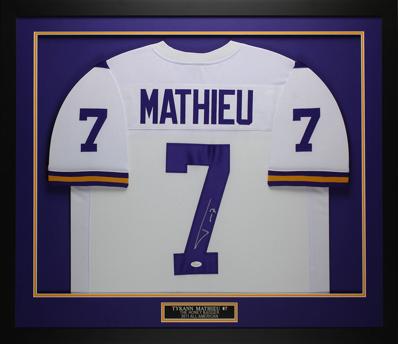 Tyrann mathieu discount autographed jersey