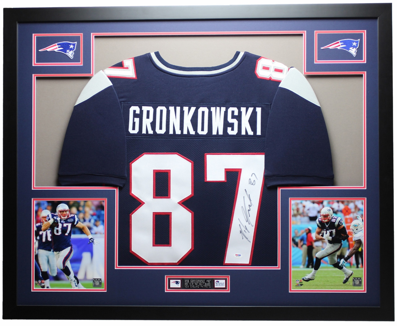 Framed New England Patriots Rob Gronkowski Autographed Signed