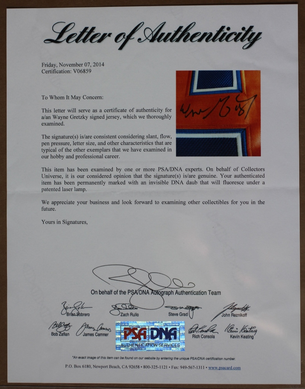 Wayne GretzkyAutographed and Framed Blue Oilers Jersey