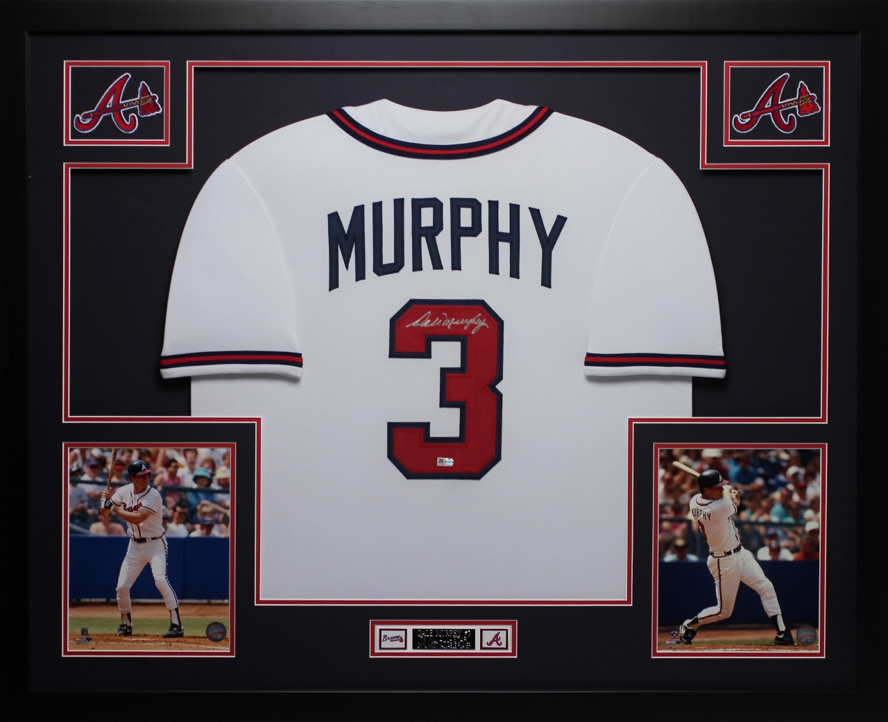 Dale Murphy Autographed and Framed White Braves Jersey
