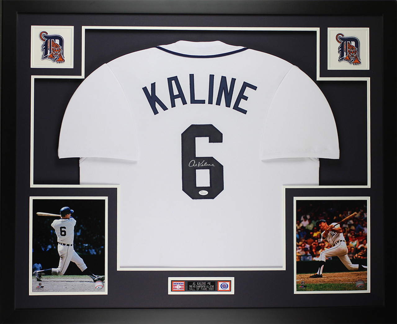 Al Kaline Autographed & Framed White Tigers Jersey