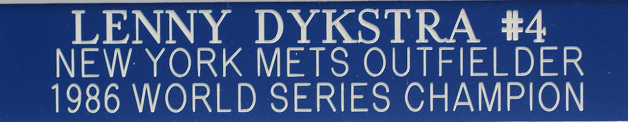 Lenny Dykstra Autographed & Framed Blue NY New York Mets Jersey JSA COA