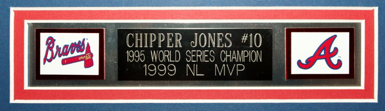 CHIPPER JONES (Braves grey TOWER) Signed Autographed Framed Jersey