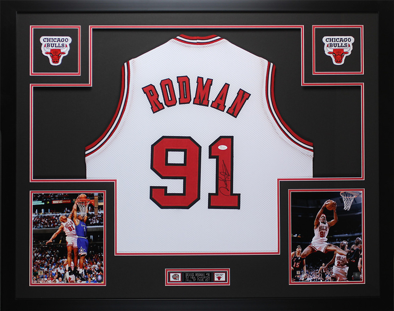 Dennis Rodman Autographed Red Chicago Bulls Jersey