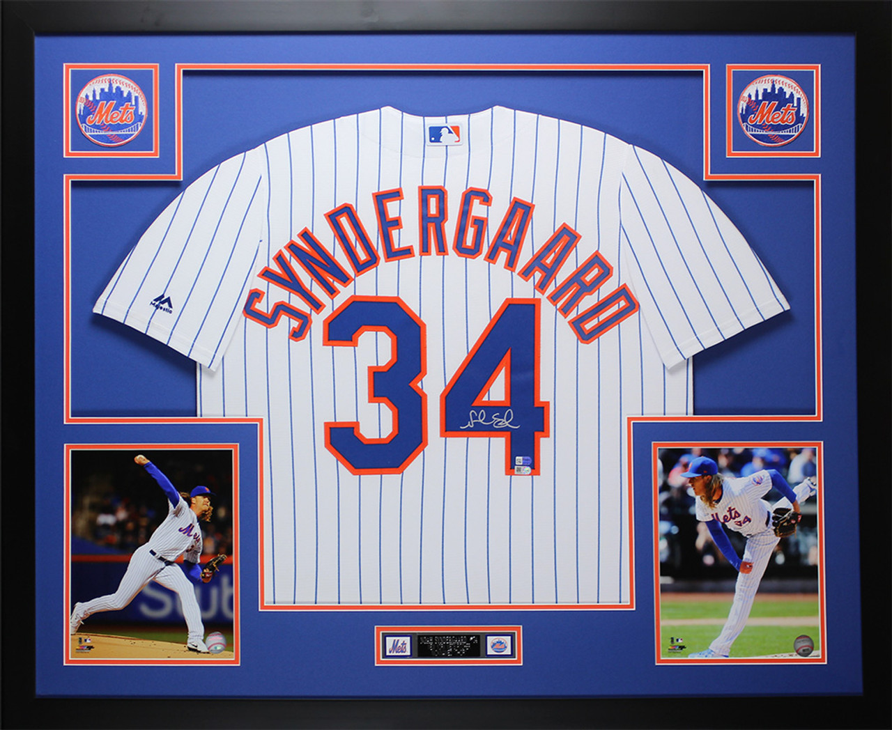 Noah Syndergaard Autographed and Framed White Mets Jersey