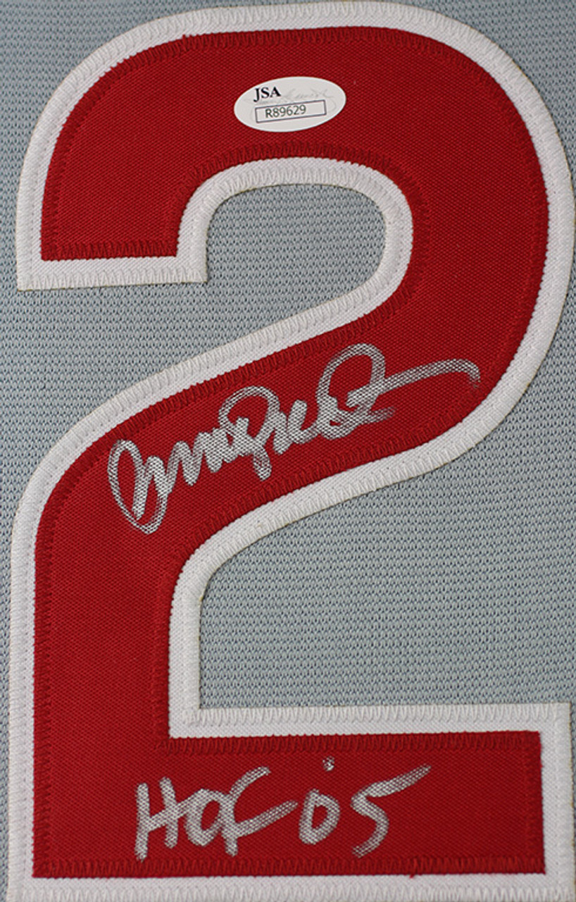 Ryne Sandberg Autographed and Framed Gray Cubs Jersey