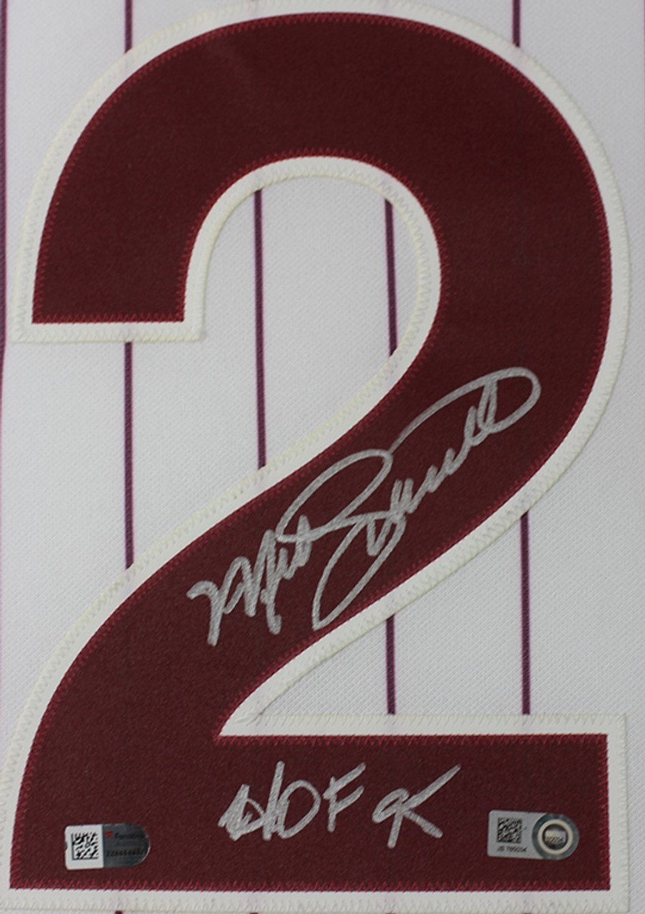 Mike Schmidt Autographed and Framed Pinstriped Phillies Jersey