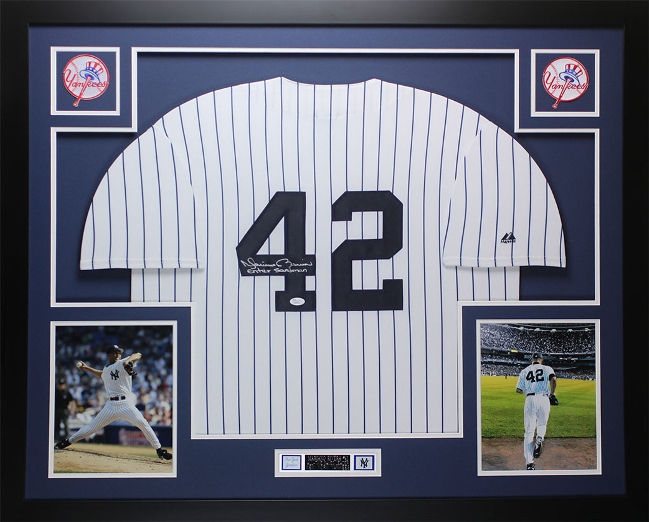Mariano Rivera Autographed Framed Yankees Jersey - The Stadium Studio