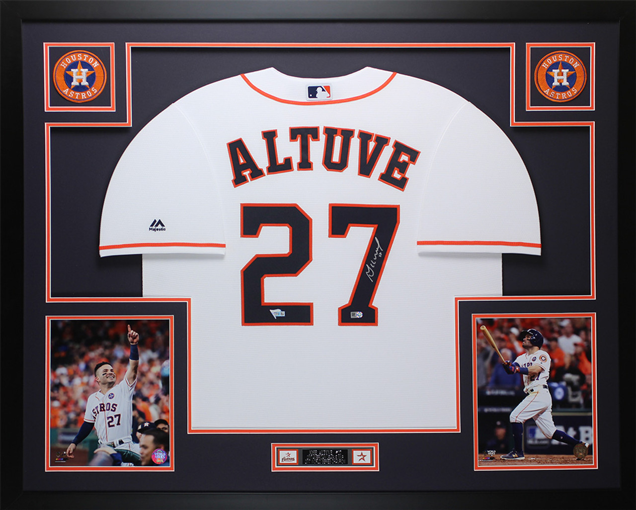 Jose Altuve Autographed & Framed White Houston Houston Astros Jersey  Fanatics COA