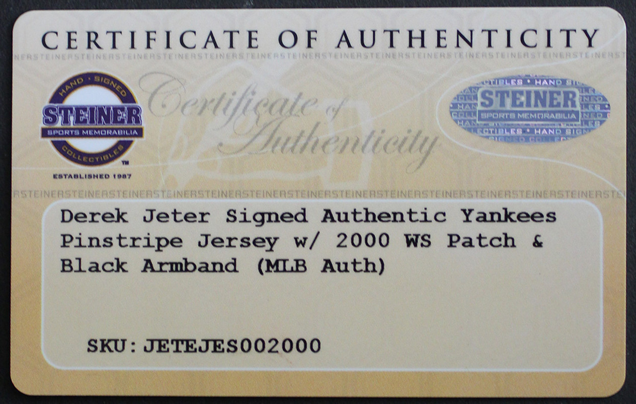 Derek Jeter Signed Authentic New York Yankees Pinstripe Jersey