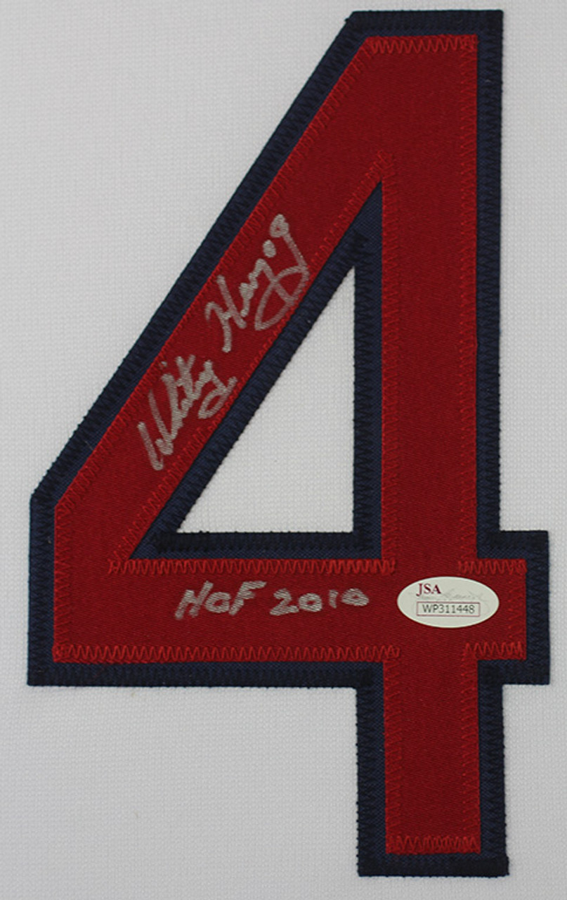 Whitey Herzog Autographed and Framed White Cardinals Jersey