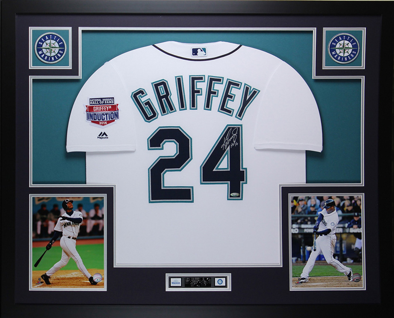 Ken Griffey Autographed and Framed White Mariners Jersey
