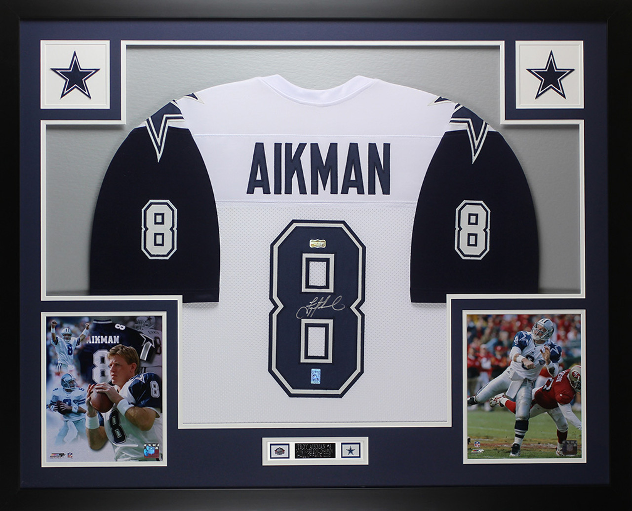 Troy Aikman Autographed and Framed Thanksgiving Cowboys Jersey