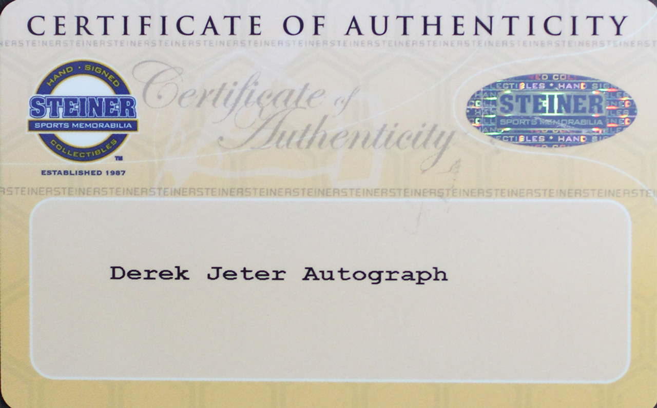 Derek Jeter signed New York Yankees jersey Steiner certified