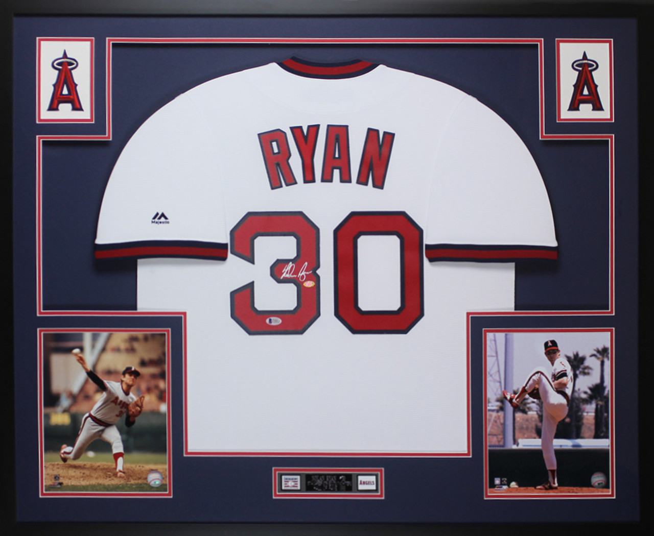 Astros Nolan Ryan Authentic Signed Rainbow Nike Framed Jersey Autographed  BAS