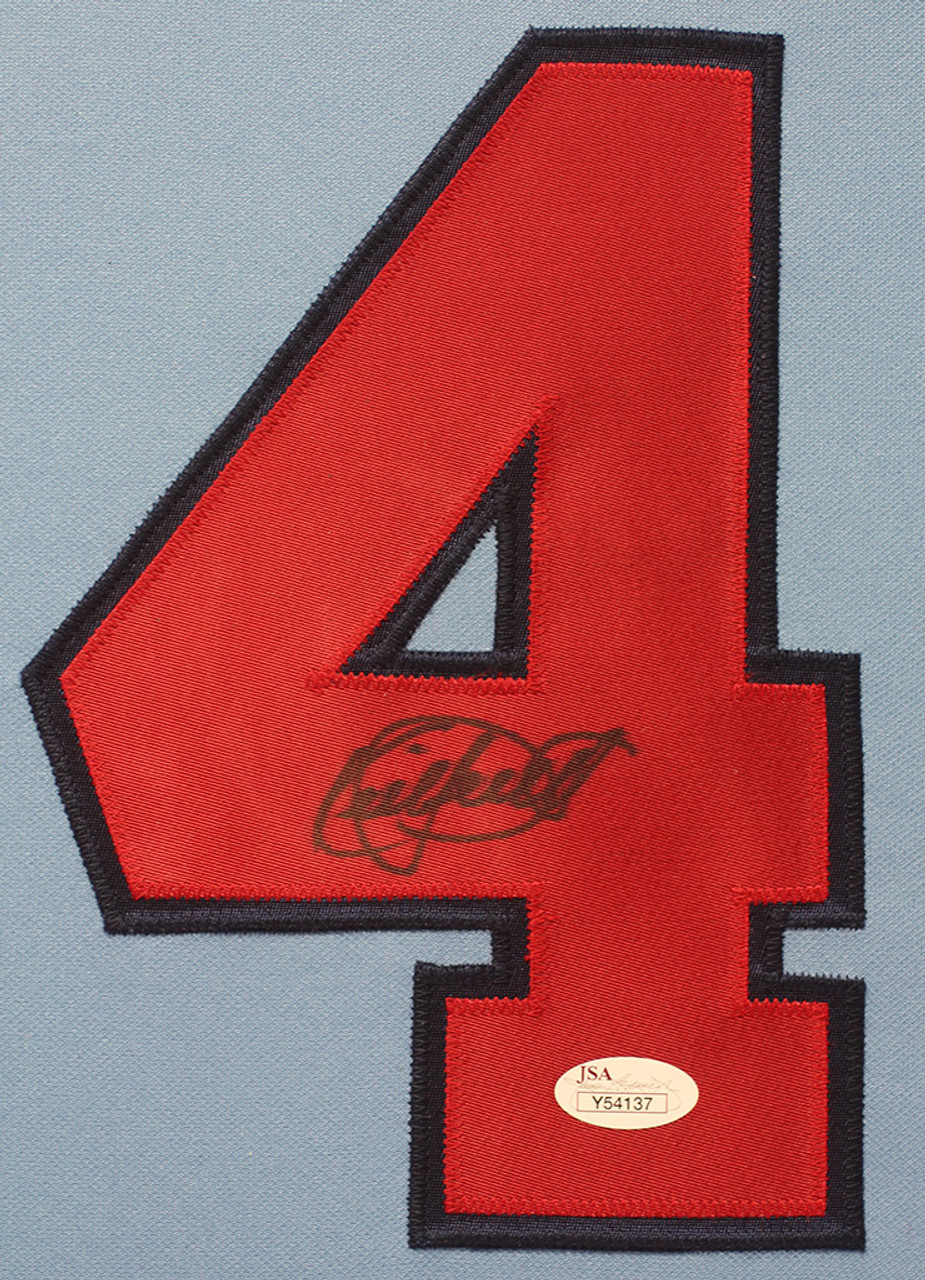 Kirby Puckett Autographed and Framed Blue Minnesota Twins Jersey