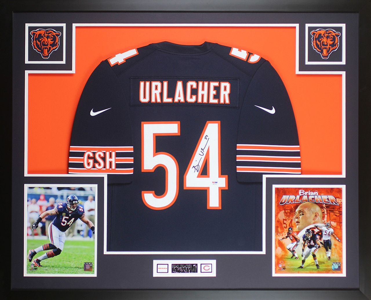 Brian Urlacher Autographed and Framed Blue Bears Jersey