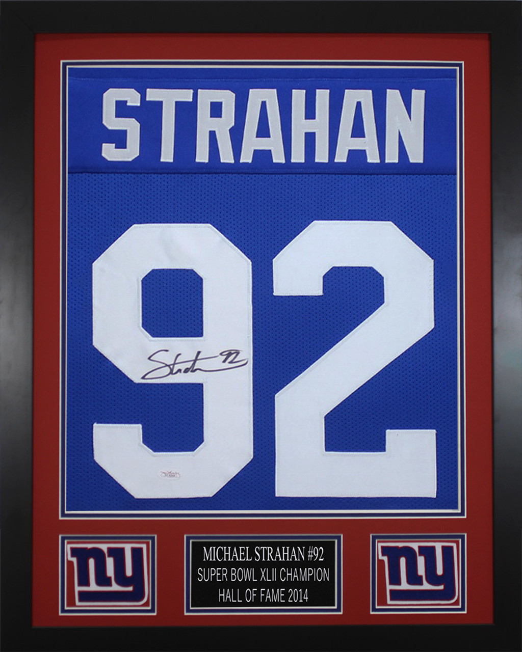 Michael Strahan Autographed New York Giants (Blue #92) Jersey