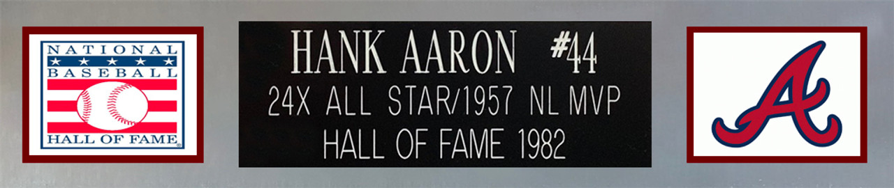 Hank Aaron Signed Atlanta Braves Authentic Majestic Cream 44