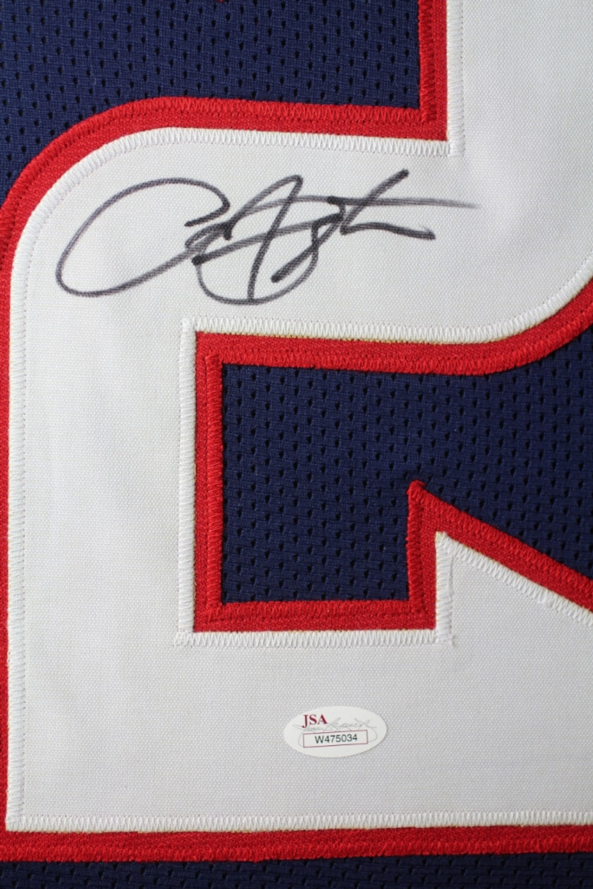 Arian Foster Framed and Autographed White Texans Jersey Auto JSA Certified