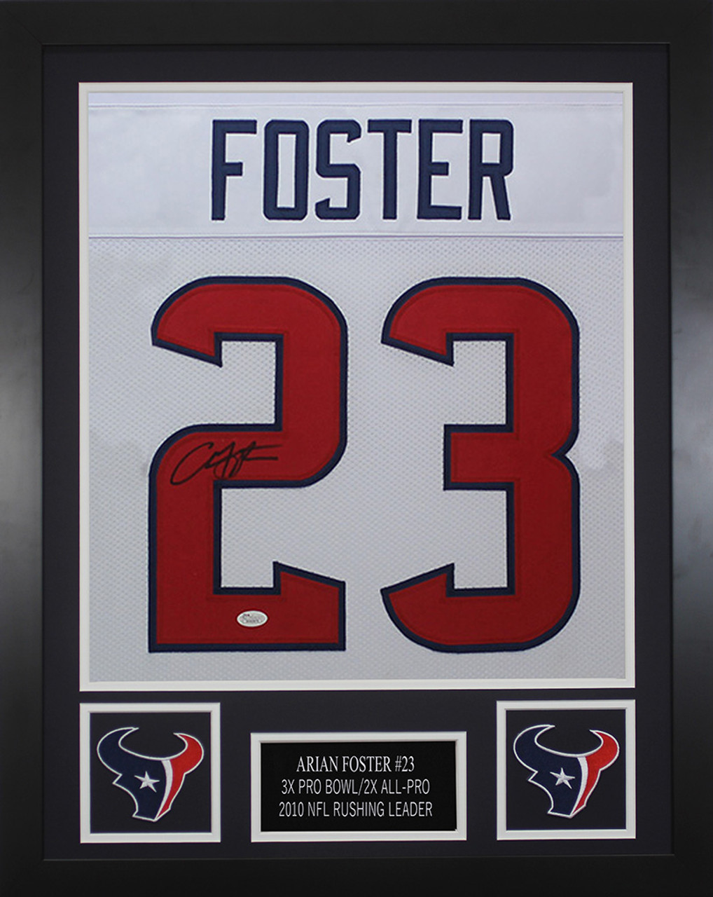 Arian Foster Autographed and Framed Houston Texans Jersey