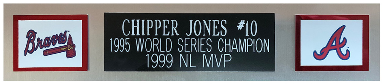 Chipper Jones Autographed & Framed Cream Atlanta Braves Jersey PSA COA