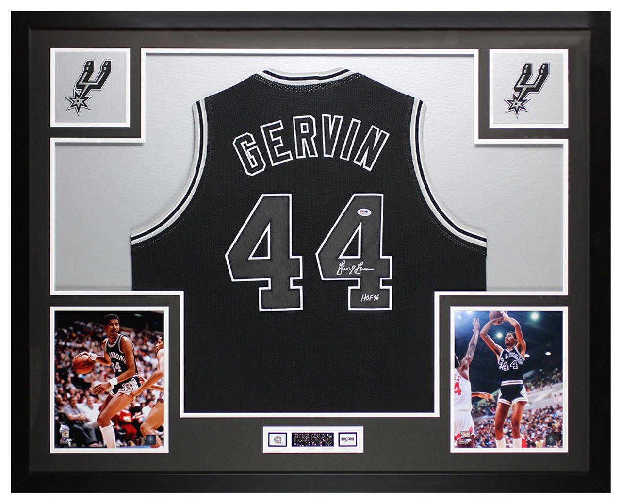 George Gervin SIGNED/AUTOGRAPHED San Antonio Spurs Jersey PSA/DNA