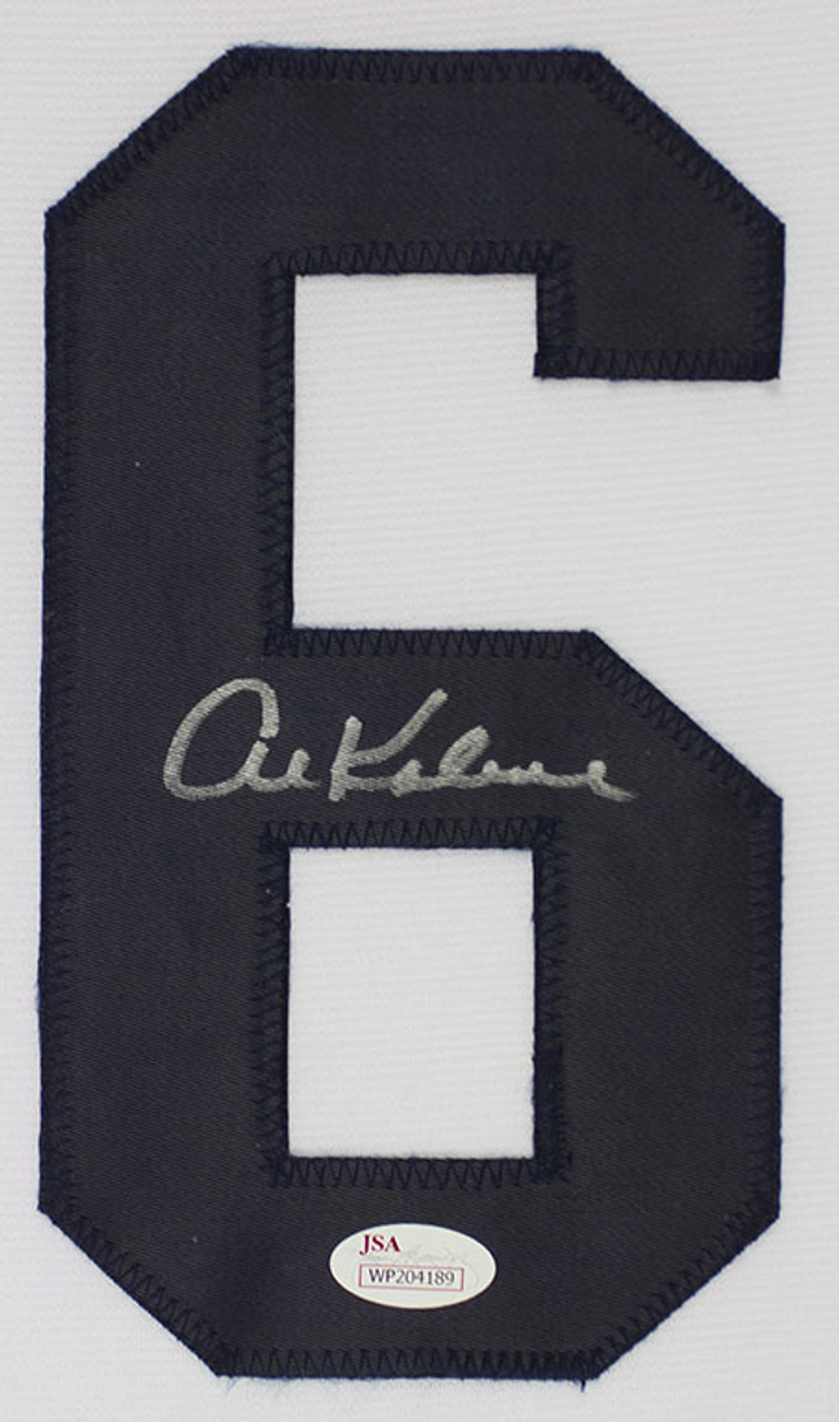 Al Kaline Autographed & Framed White Tigers Jersey Auto JSA COA D2-S