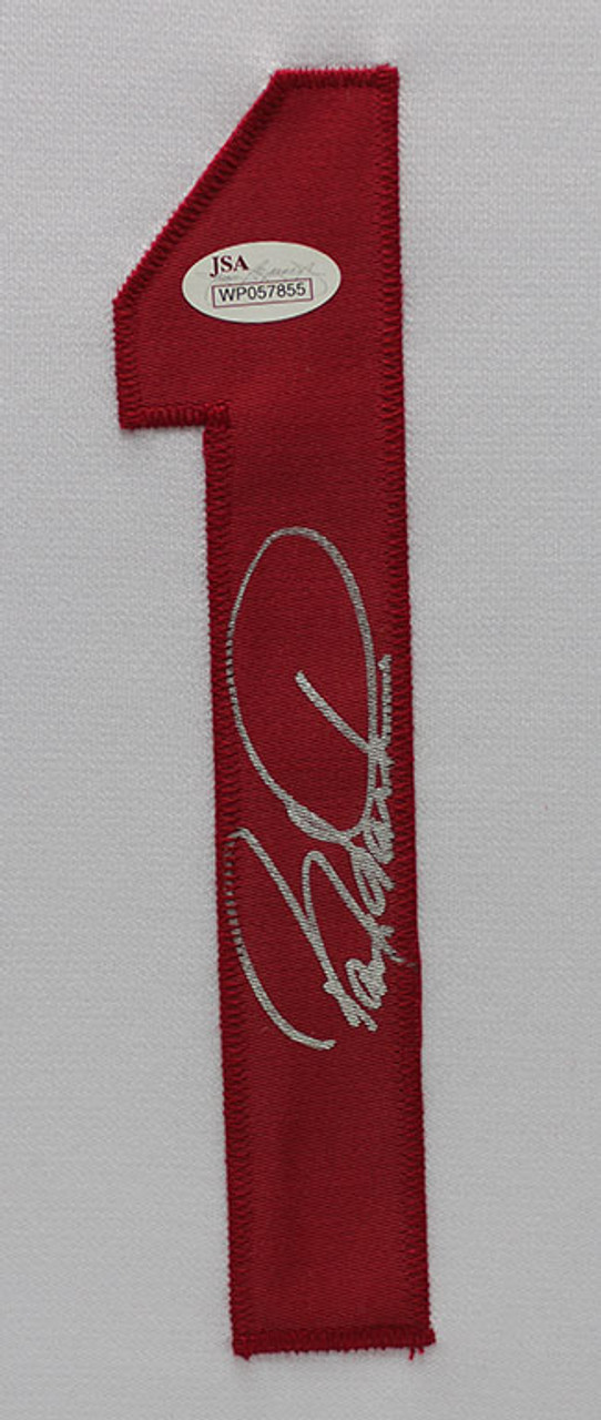 Dustin Pedroia Autographed Boston Red Sox Signed Majestic Baseball Framed  Jersey 2 x World Series Champion JSA COA