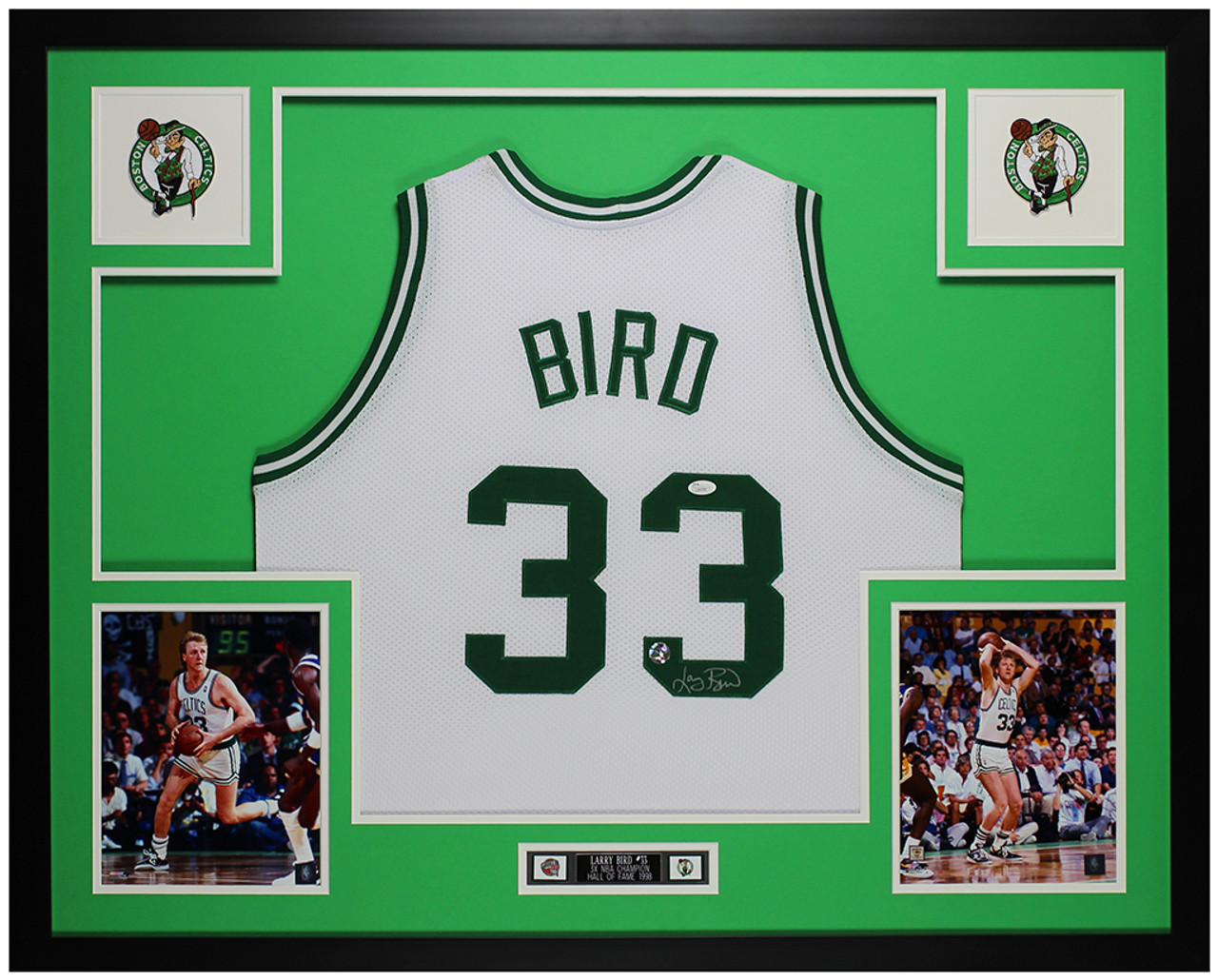 Larry Bird Autographed Signed Boston Celtics Framed Jersey 