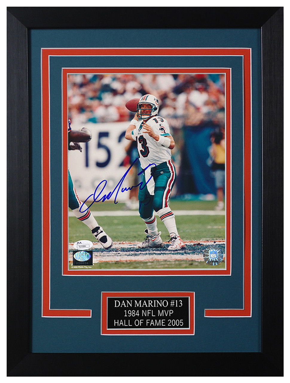 Dan Marino Signed Custom Framed Miami Dolphins Jersey Display JSA