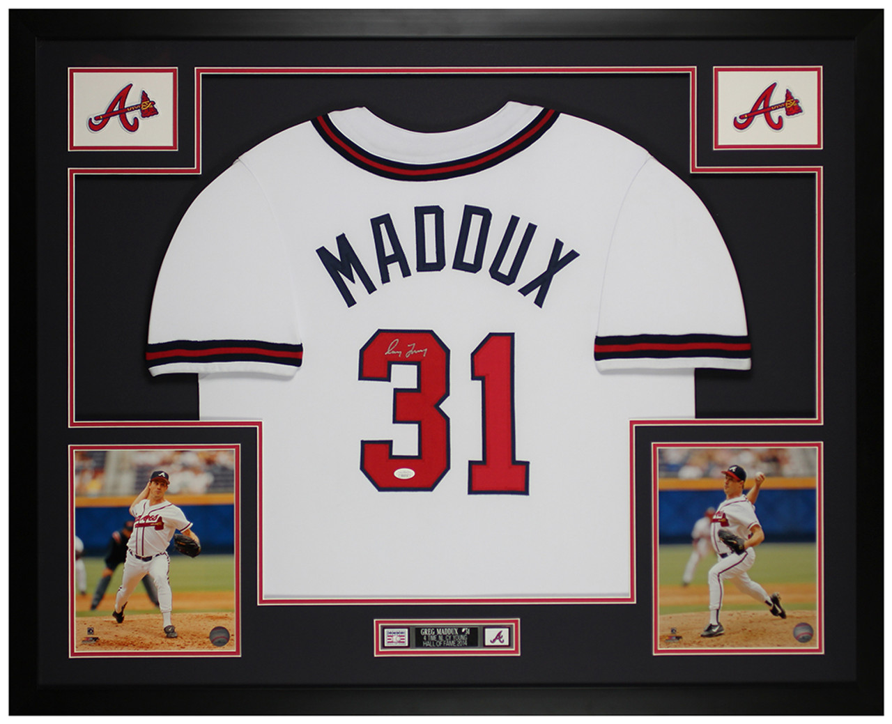 Greg Maddux Autographed and Framed Atlanta Braves Jersey