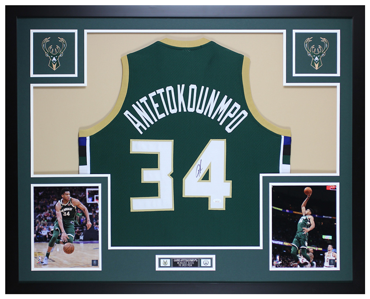 Giannis Antetokounmpo Milwaukee Bucks Green Jersey*