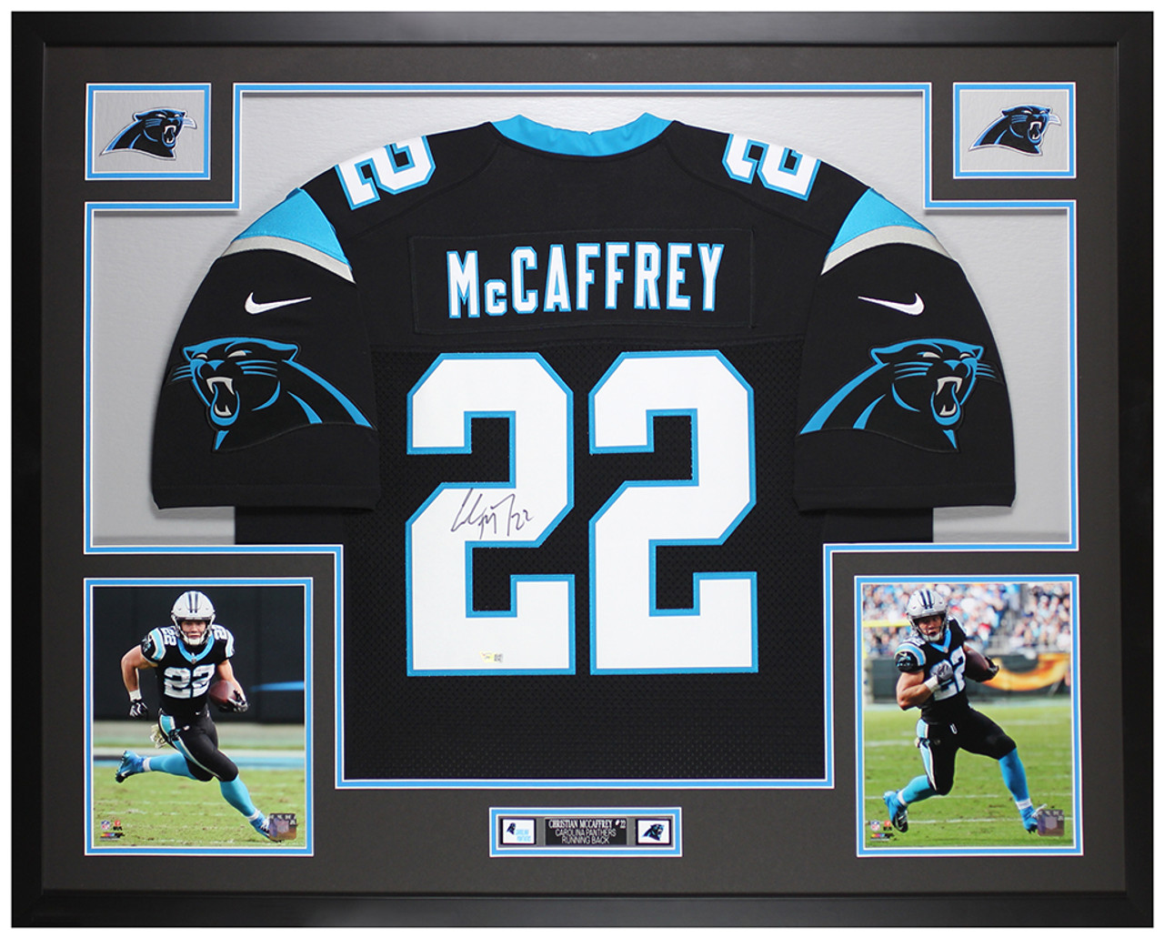 Black Nike NFL Carolina Panthers McCaffrey #22 Game Jersey PR