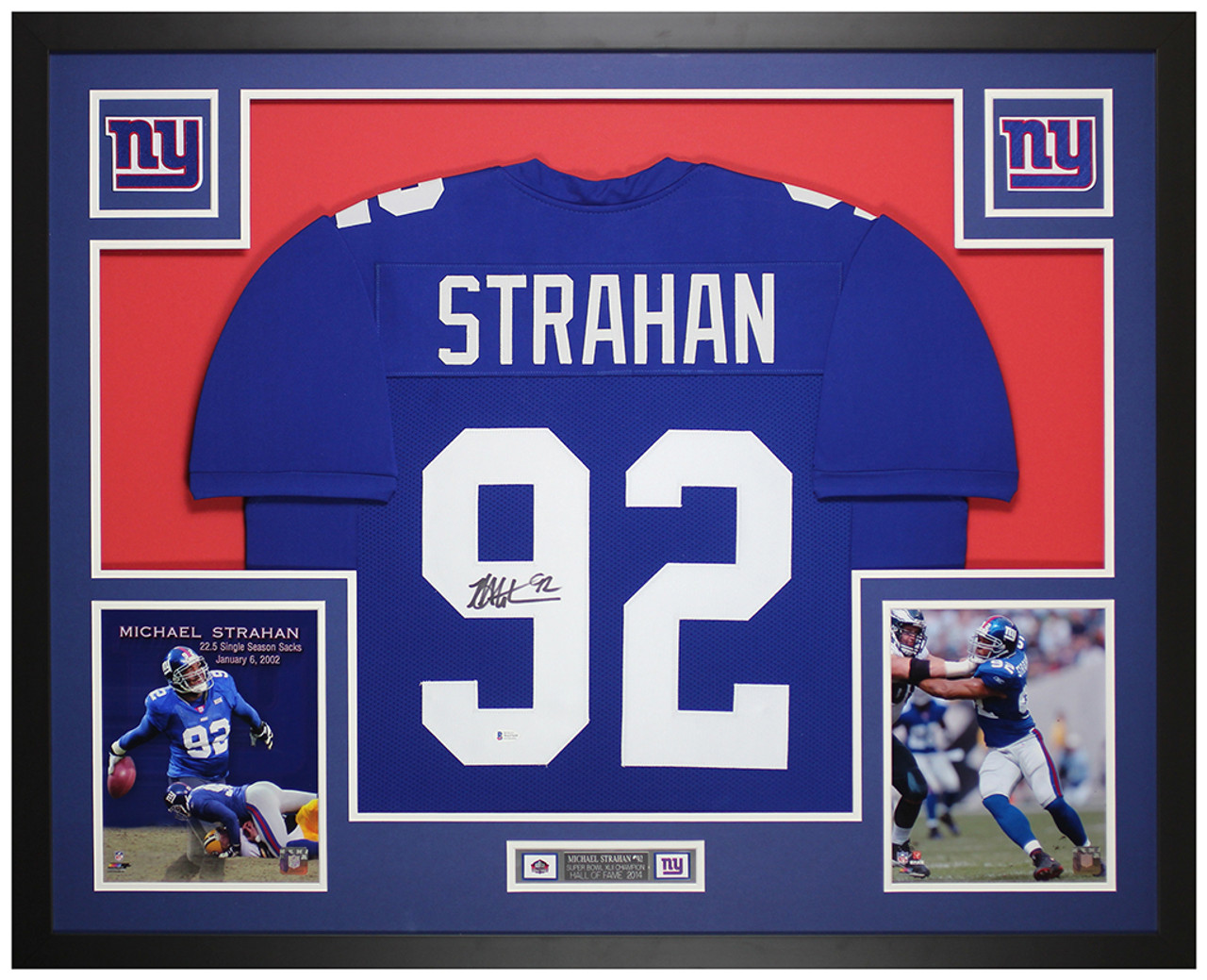 New York Giants Autographed Jerseys, Signed Jerseys, Framed