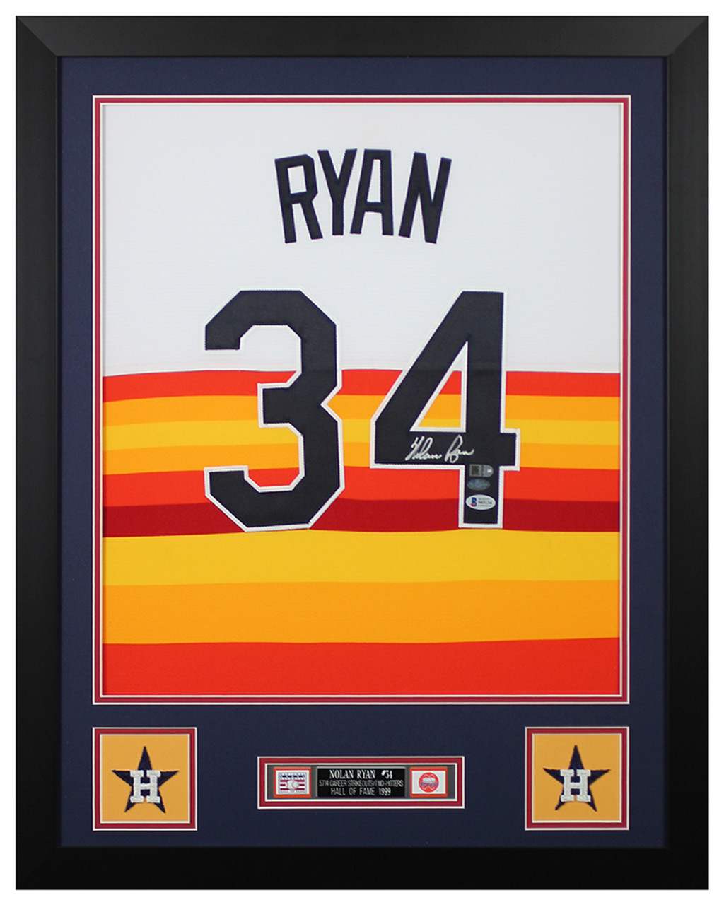 Nolan Ryan Houston Astros Autographed Rainbow Cooperstown Collection Jersey